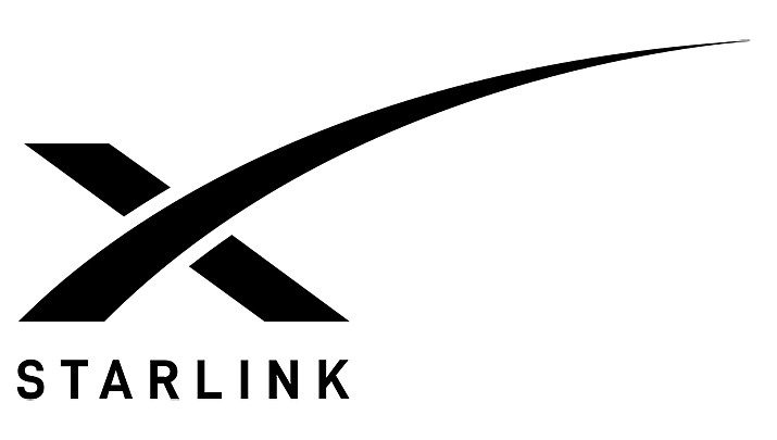 The logo of the brand Starlink in black